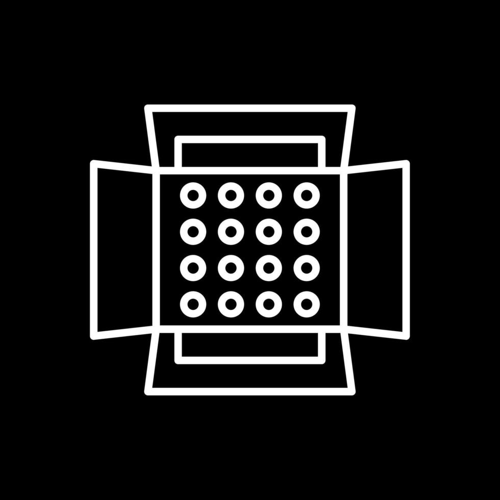 Soft Box Line Inverted Icon Design vector