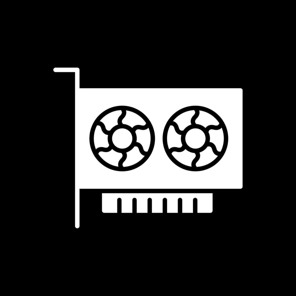 Gpu Glyph Inverted Icon Design vector