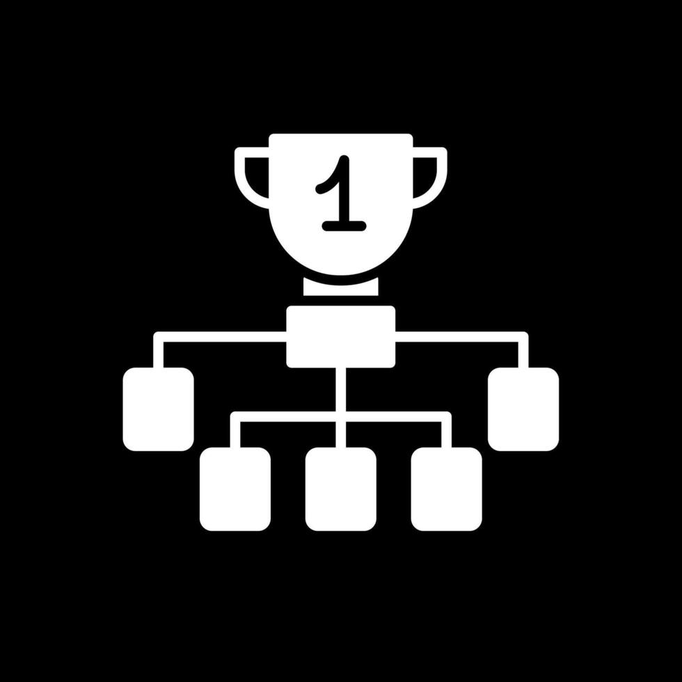 League Glyph Inverted Icon Design vector