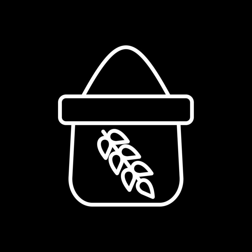 Flour Line Inverted Icon Design vector