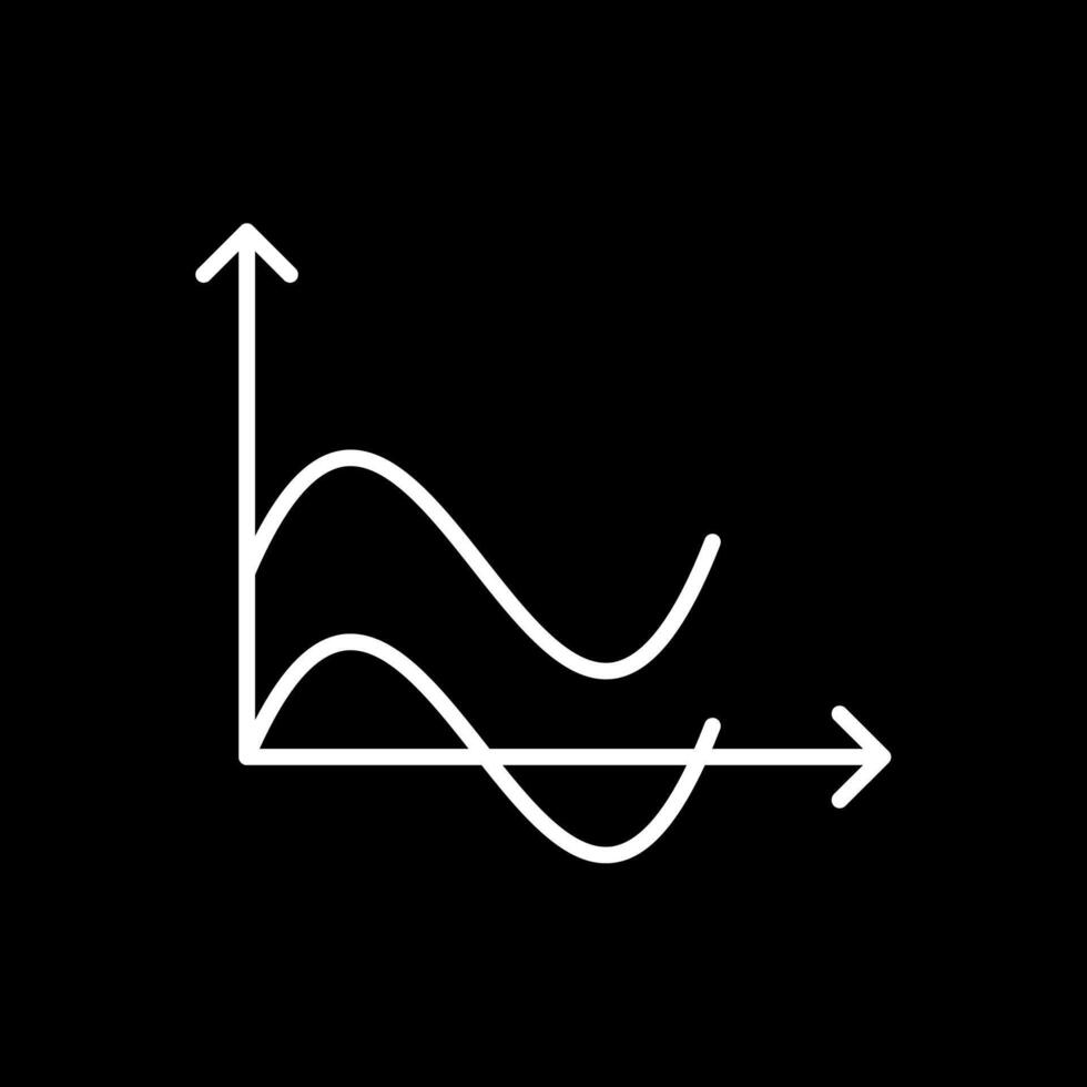 Wave Chart Line Inverted Icon Design vector