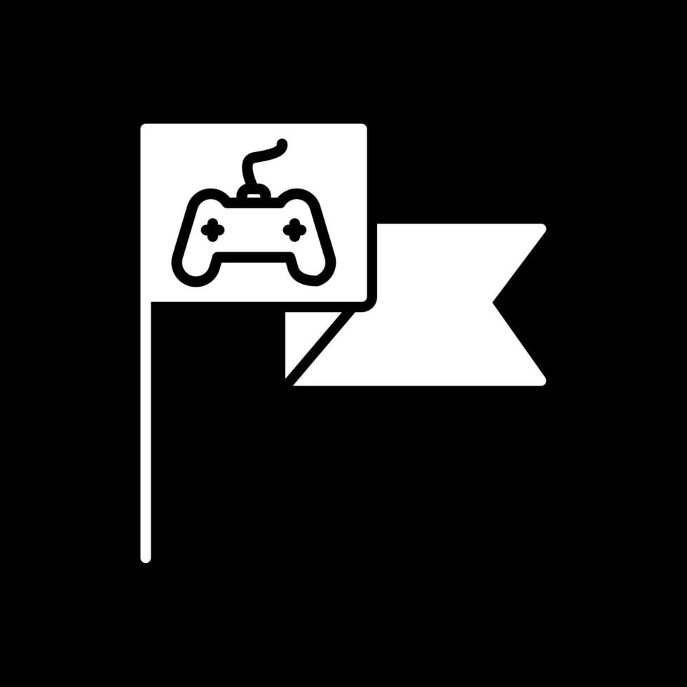 Flag Glyph Inverted Icon Design vector