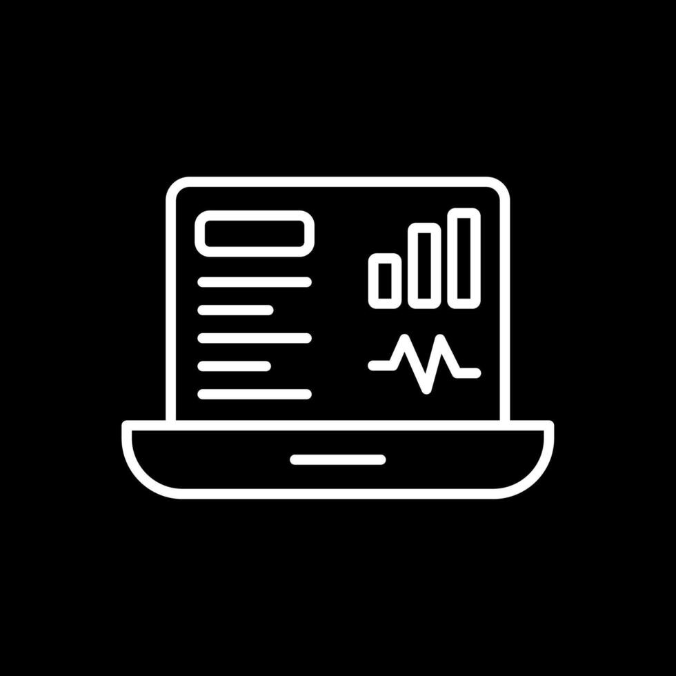 Dashboard Line Inverted Icon Design vector