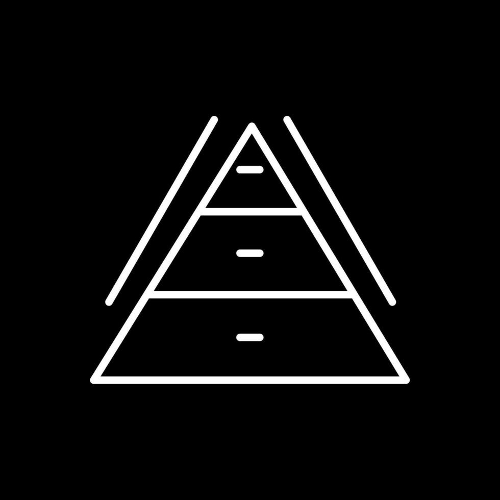 Pyramid Chart Line Inverted Icon Design vector