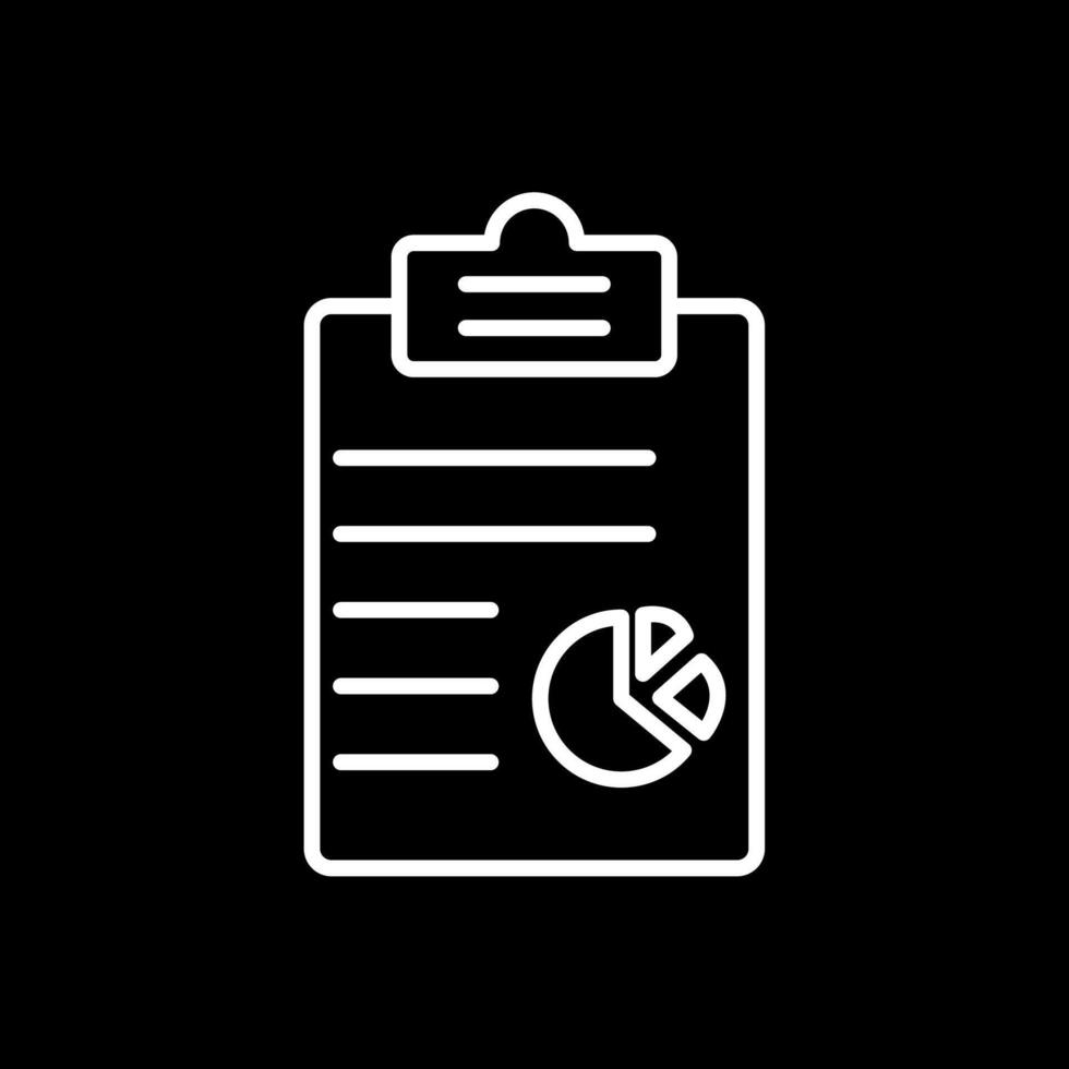 Clipboard Line Inverted Icon Design vector