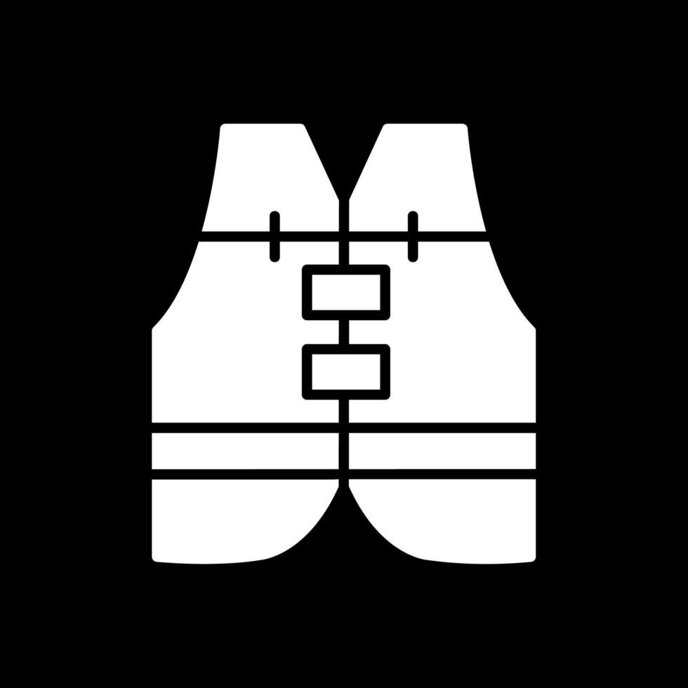 Life Vest Glyph Inverted Icon Design vector