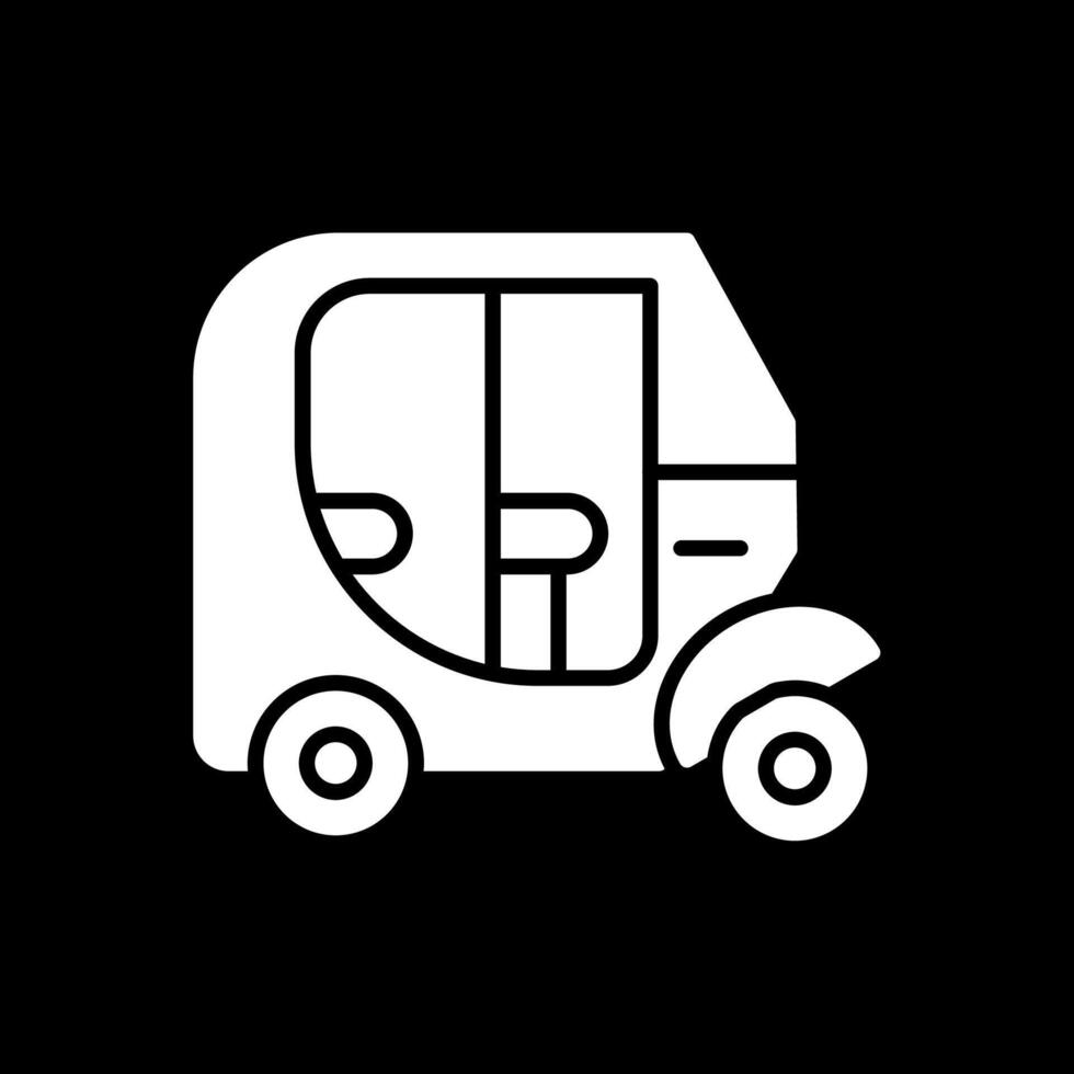 Vehicle Glyph Inverted Icon Design vector