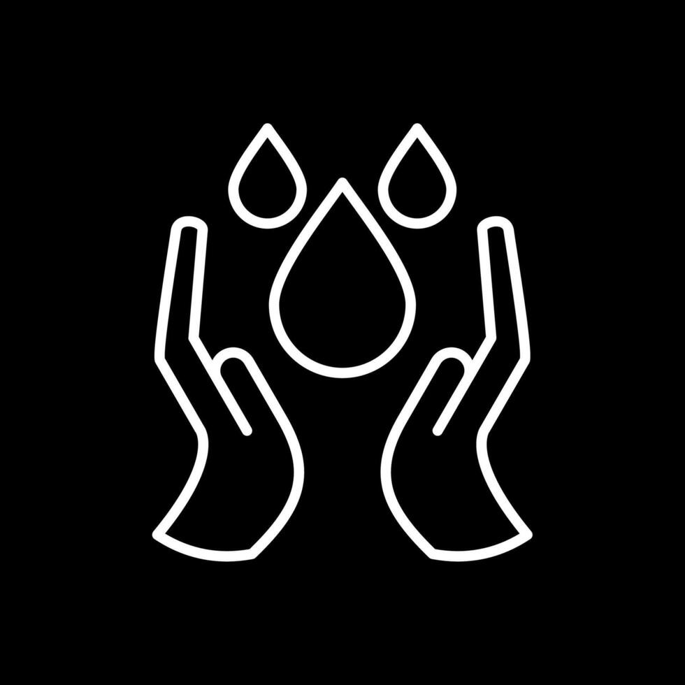 Water Saving Line Inverted Icon Design vector