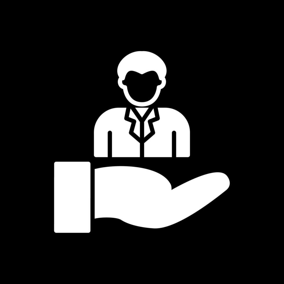 Customer Glyph Inverted Icon Design vector