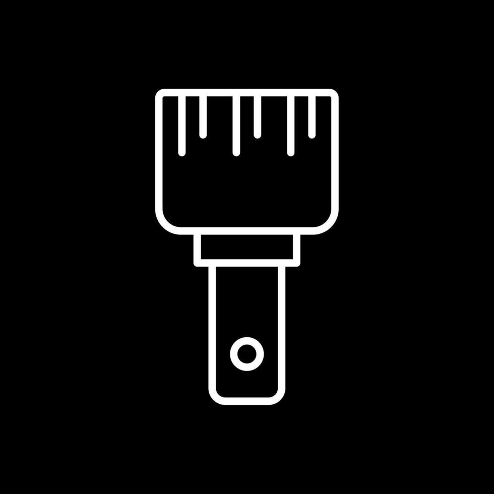 Paint Brush Line Inverted Icon Design vector