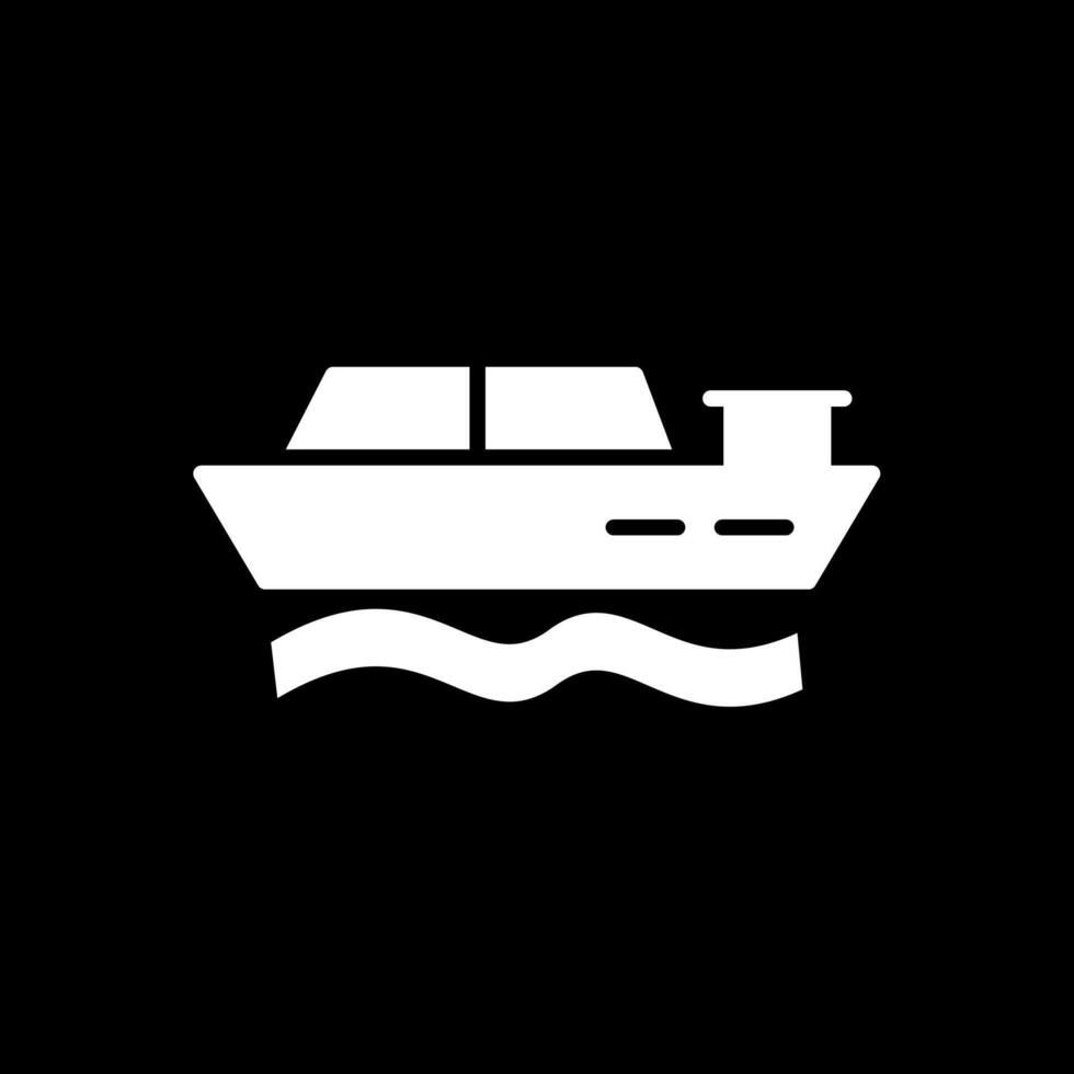Pedal Boat Glyph Inverted Icon Design vector