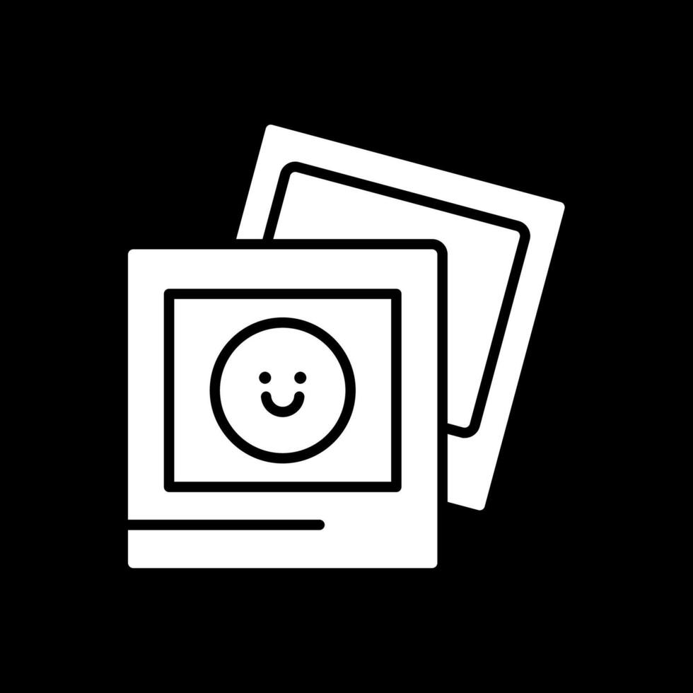Photograph Glyph Inverted Icon Design vector