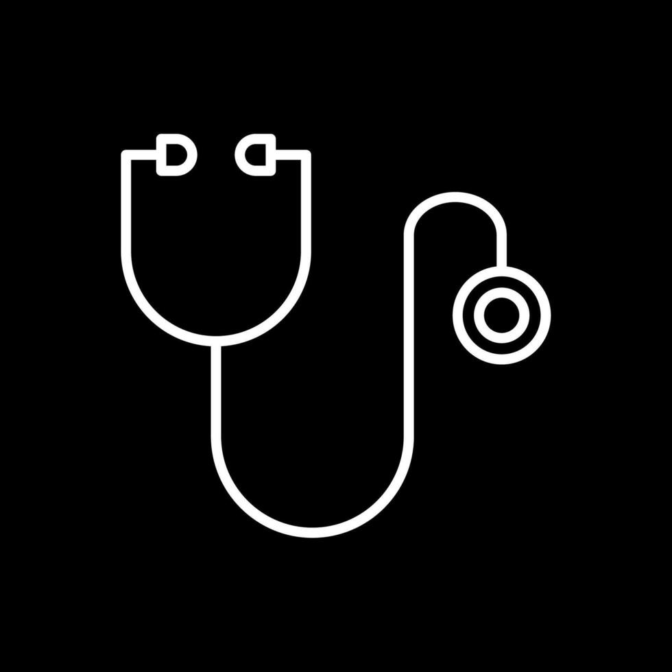 Stethoscope Line Inverted Icon Design vector