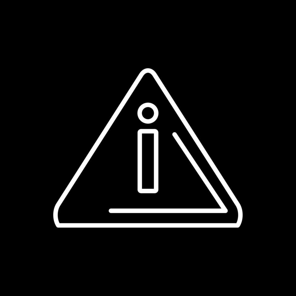 Alert Line Inverted Icon Design vector