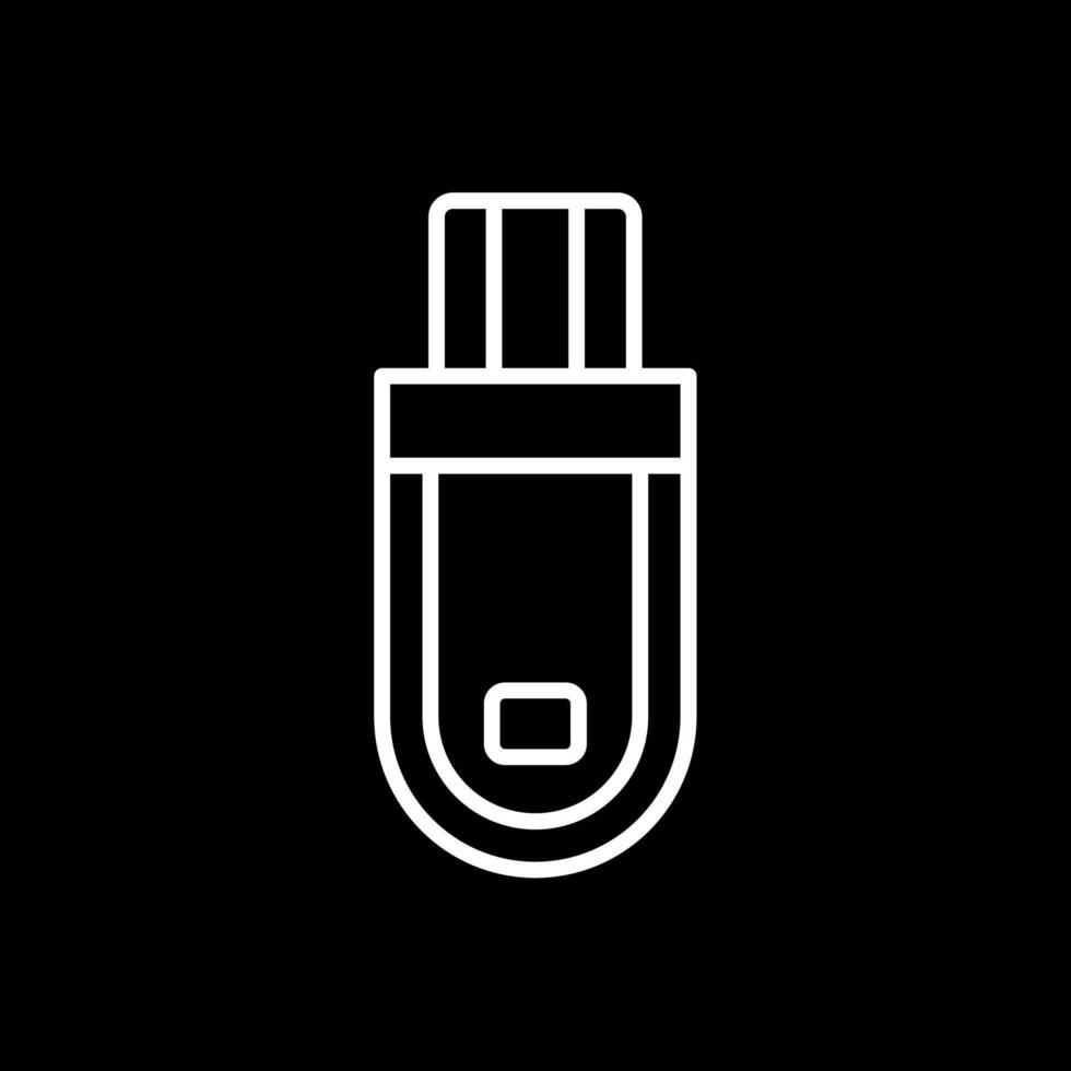 Flash Drive Line Inverted Icon Design vector