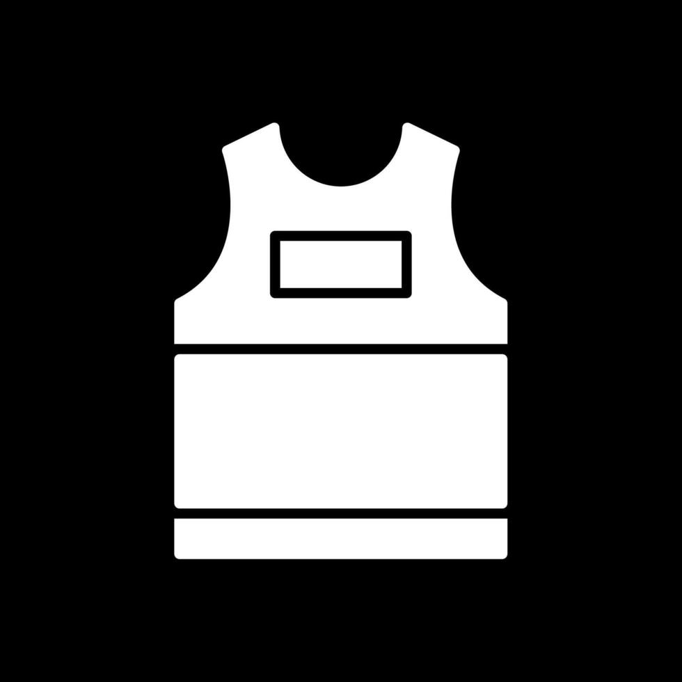 Tank Top Glyph Inverted Icon Design vector