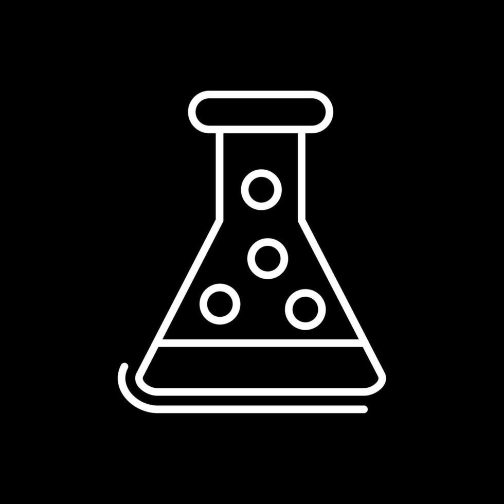 Lab Beaker Line Inverted Icon Design vector