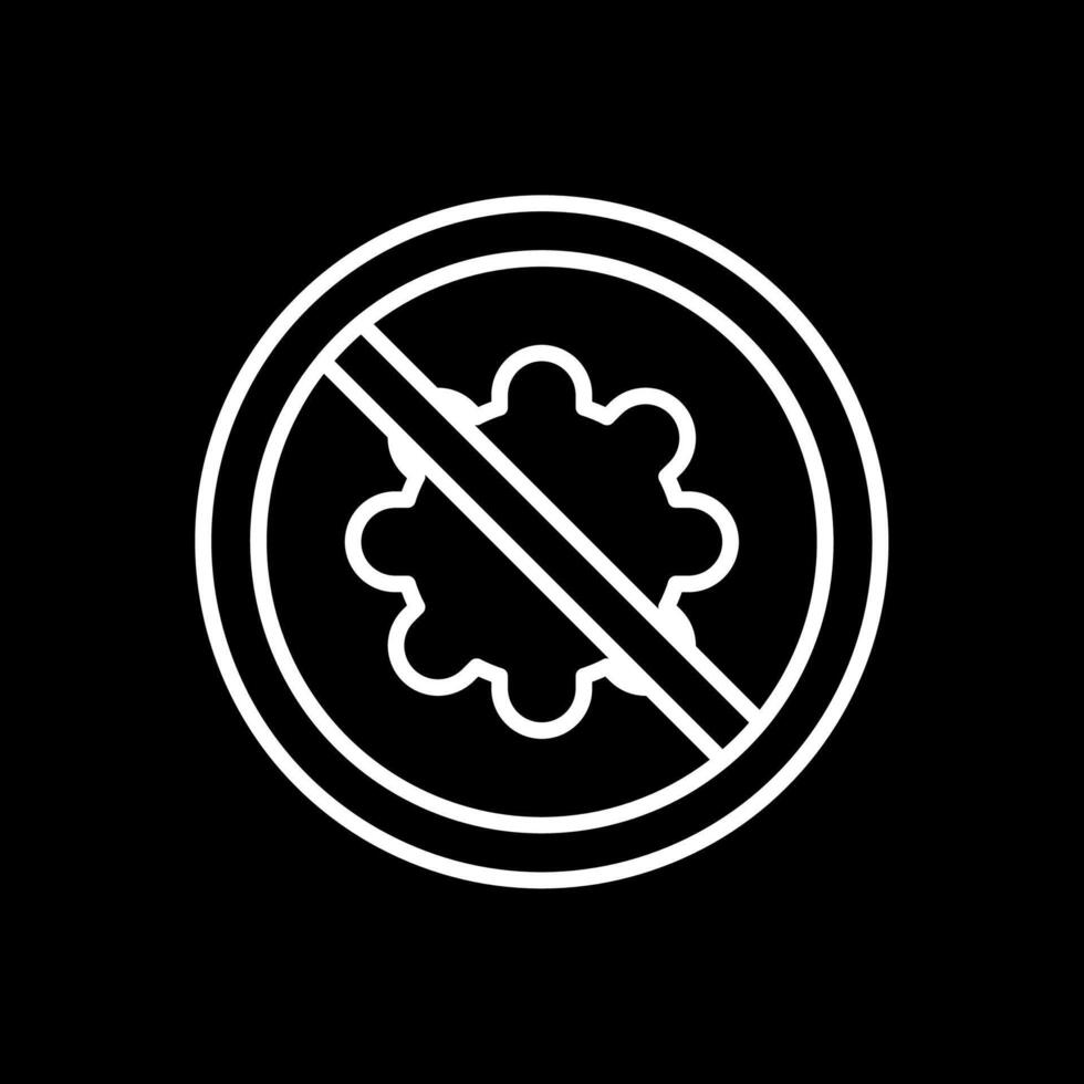 Safety Line Inverted Icon Design vector