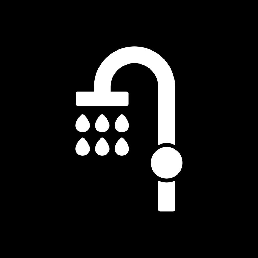 Shower Glyph Inverted Icon Design vector