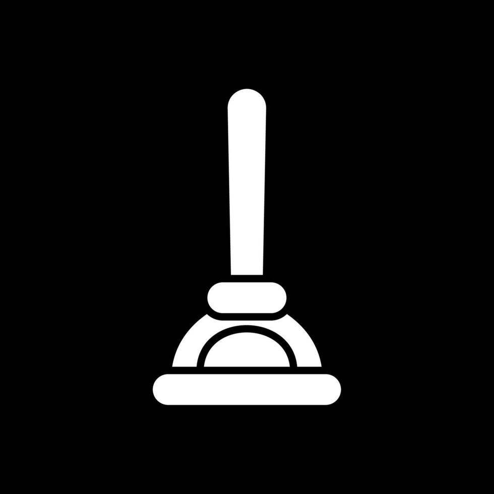 Plunger Glyph Inverted Icon Design vector