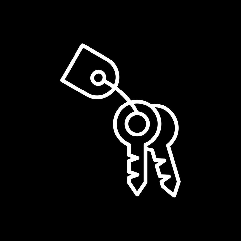 Keys Line Inverted Icon Design vector