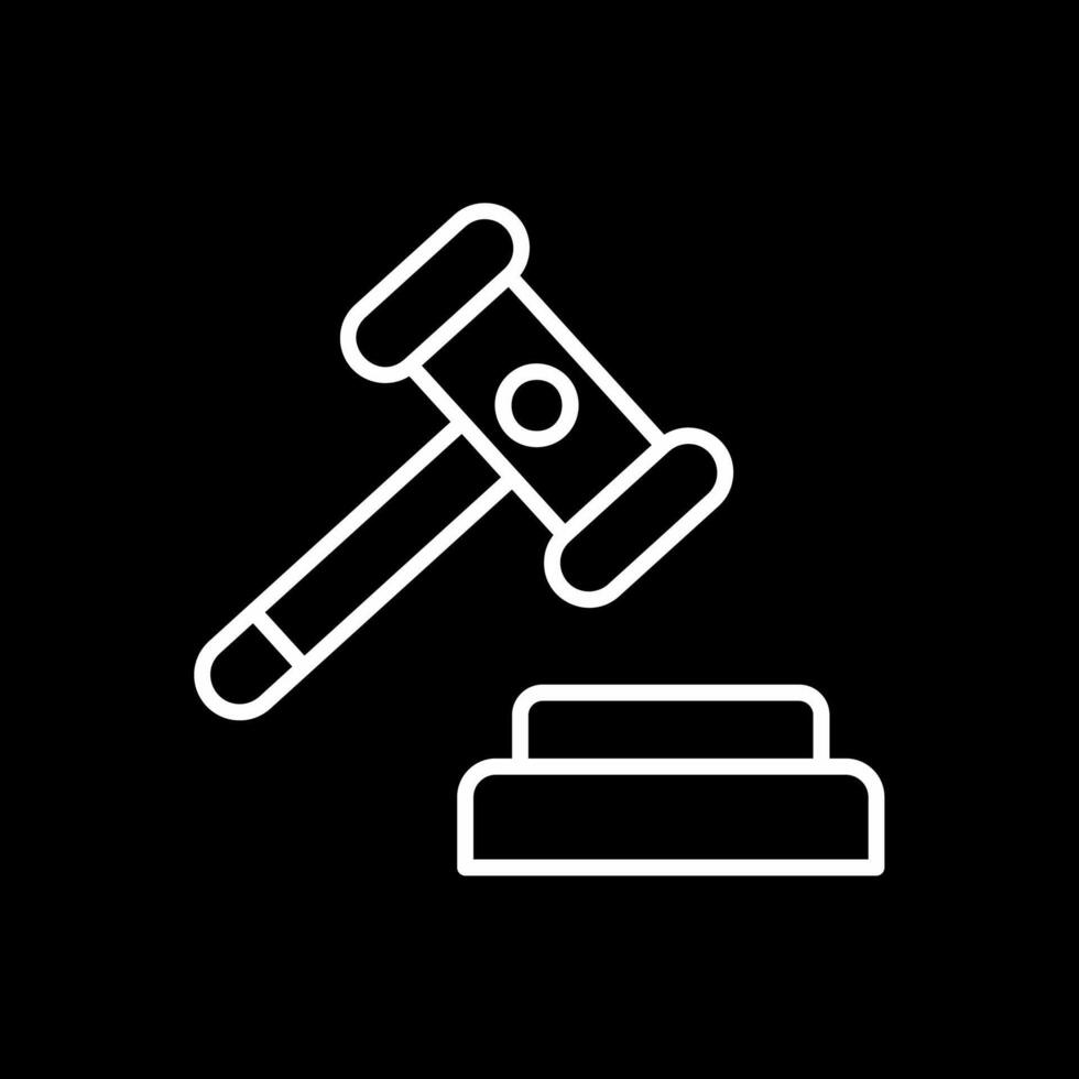 Auction Line Inverted Icon Design vector