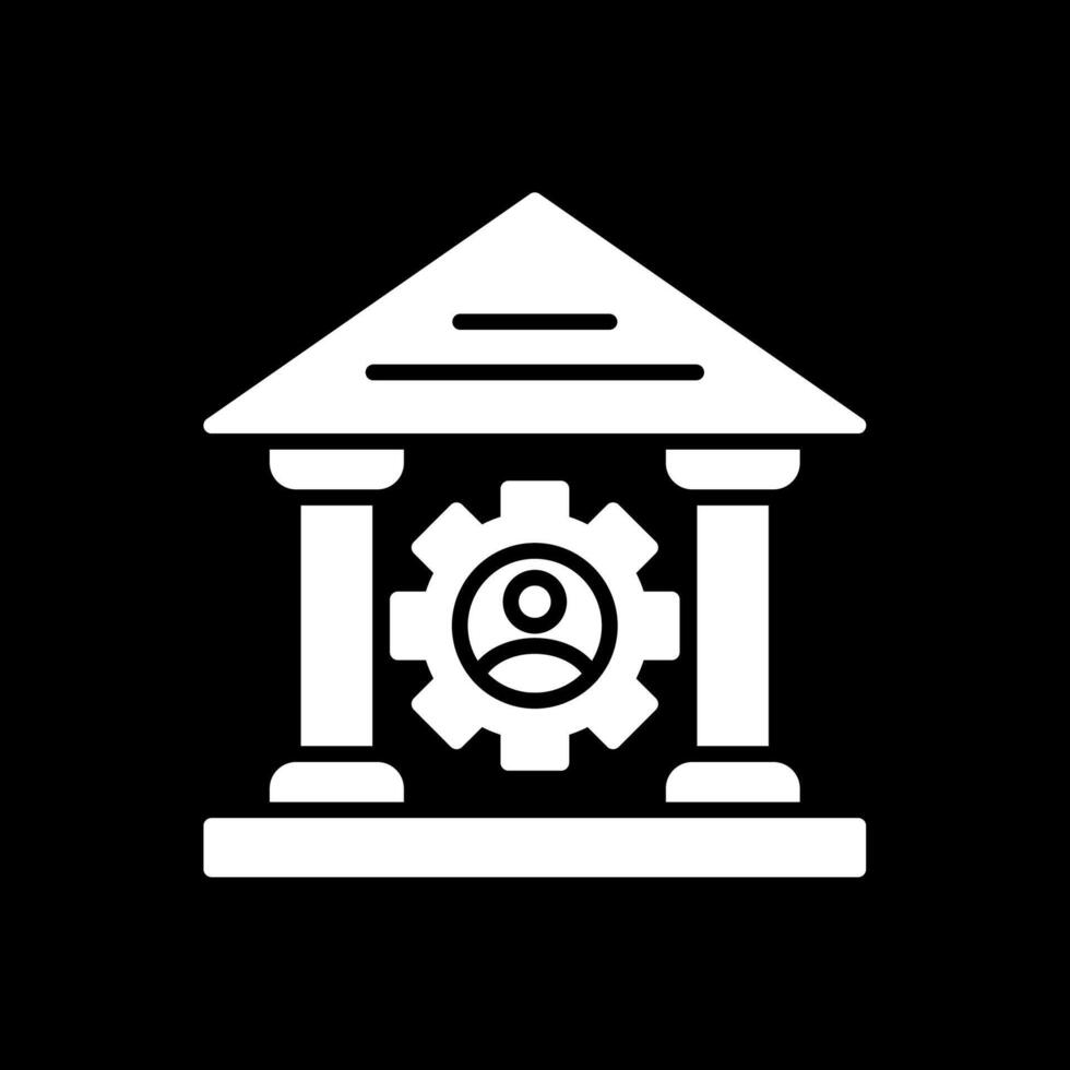 Saw Machine Glyph Inverted Icon Design vector
