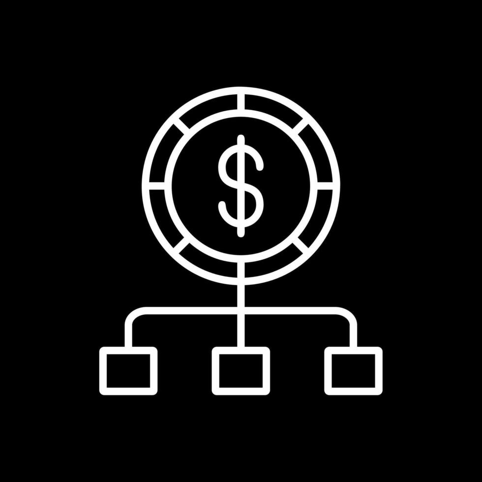 Budget Line Inverted Icon Design vector