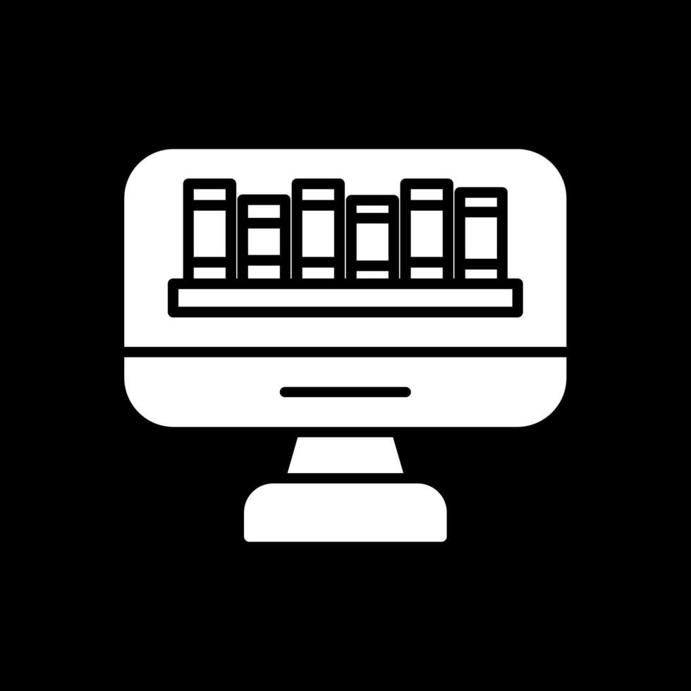 OnLine Circle Multi Circle Library Glyph Inverted Icon Design vector