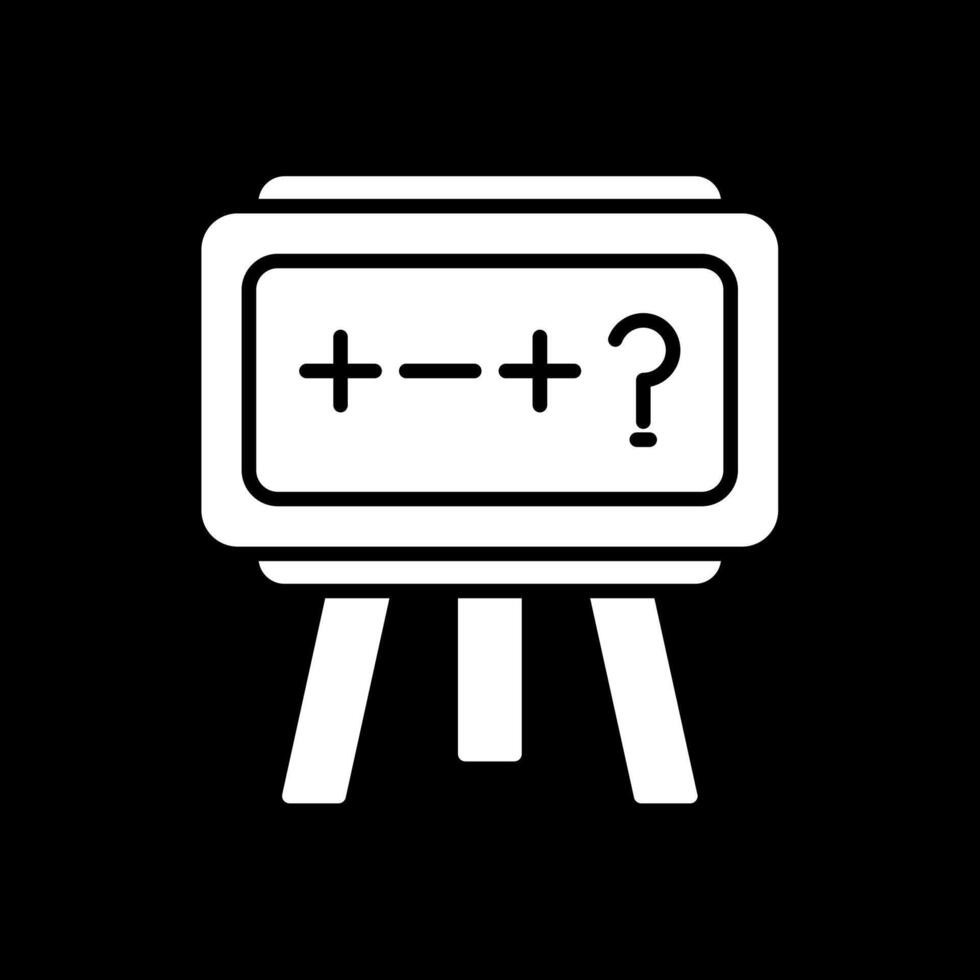 Theory Glyph Inverted Icon Design vector