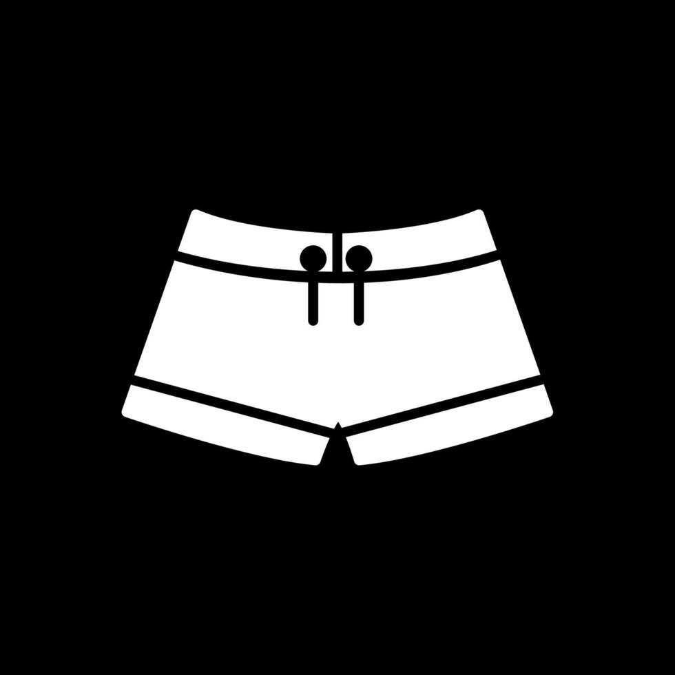Swimming pants Glyph Inverted Icon Design vector