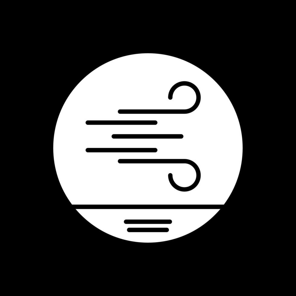 Wind Glyph Inverted Icon Design vector