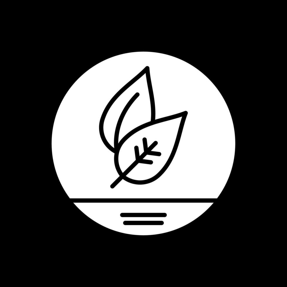 Leaf Glyph Inverted Icon Design vector