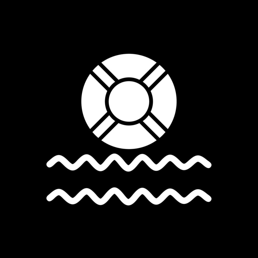 Life Saver Glyph Inverted Icon Design vector