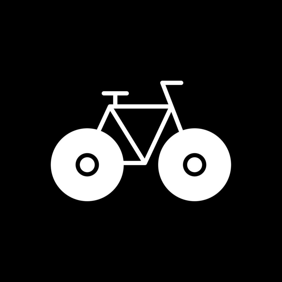 Bicycle Glyph Inverted Icon Design vector