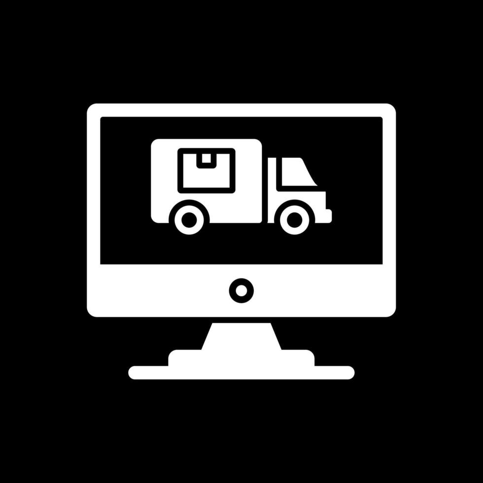 Logistics Glyph Inverted Icon Design vector