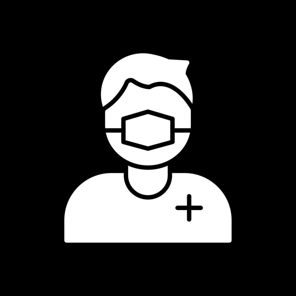 Surgeon Glyph Inverted Icon Design vector
