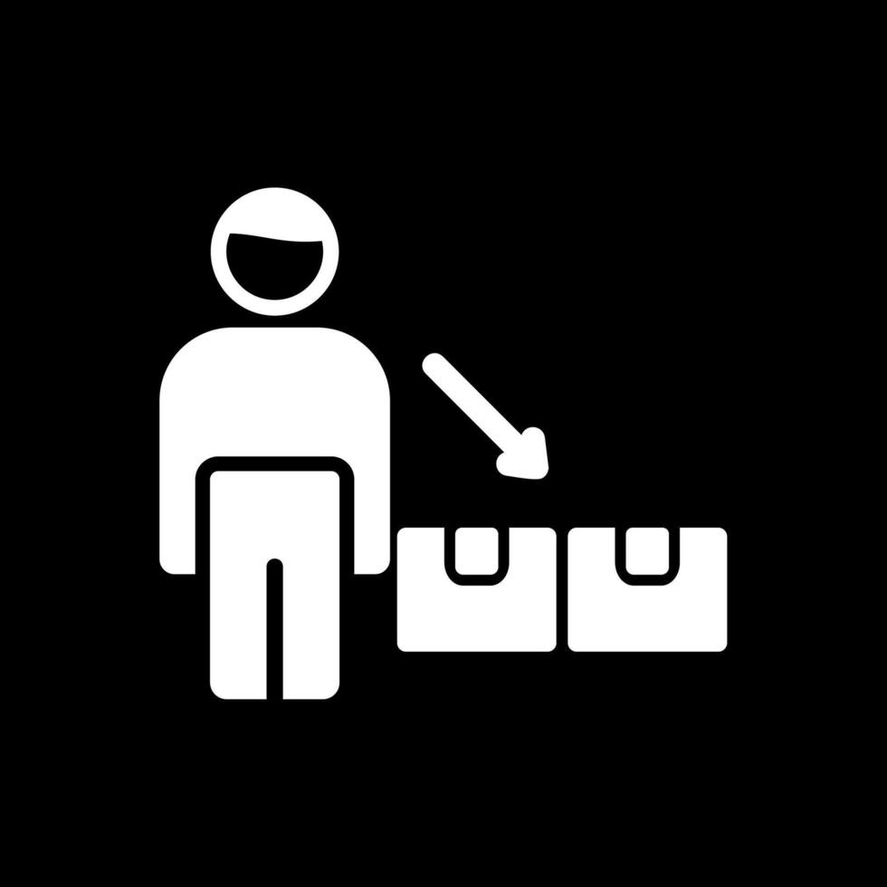 Your Product Glyph Inverted Icon Design vector