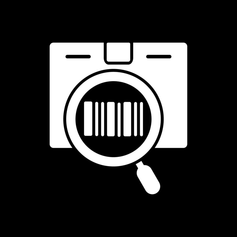 Post Tracking Glyph Inverted Icon Design vector
