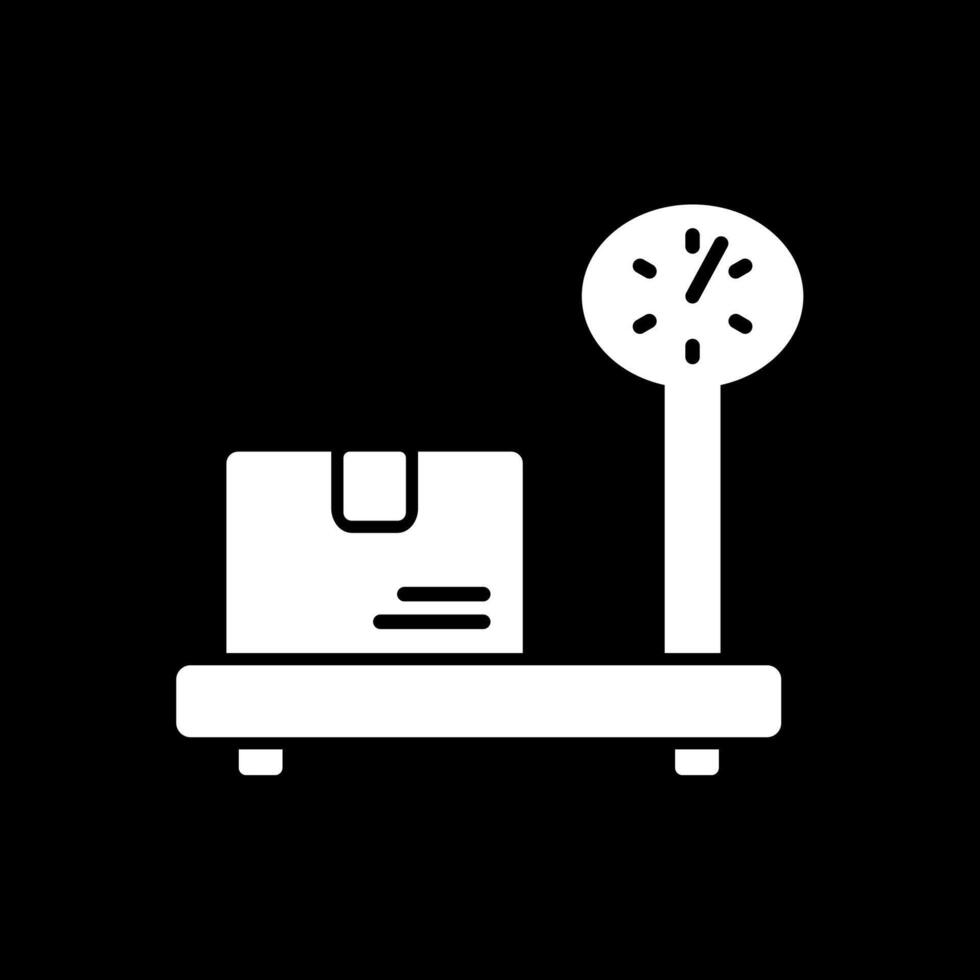 Weighting Glyph Inverted Icon Design vector