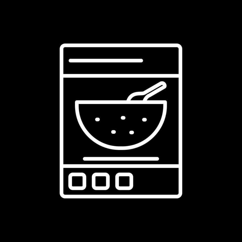 Cereals Line Inverted Icon Design vector