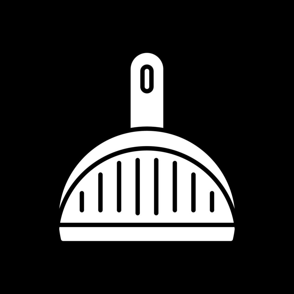 Dustpan Glyph Inverted Icon Design vector