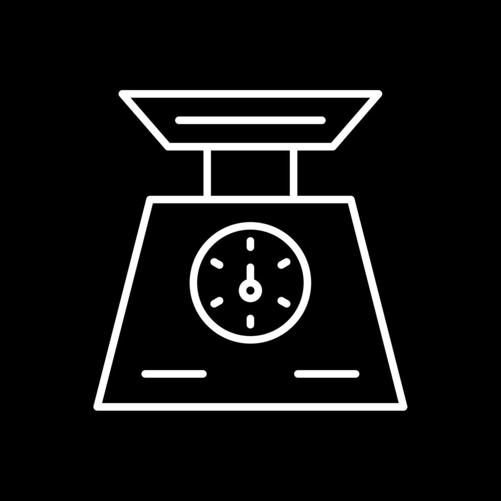 Weigh Scale Line Inverted Icon Design vector