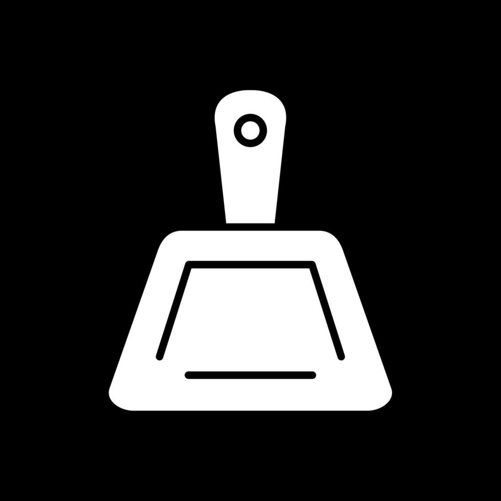 Dustpan Glyph Inverted Icon Design vector