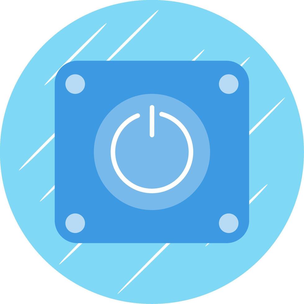 Power Flat Circle Icon Design vector