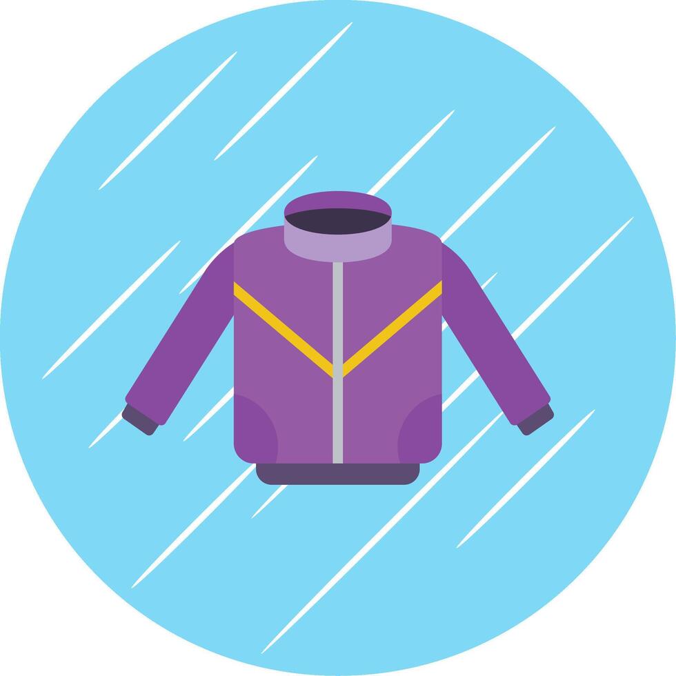 chaqueta plano circulo icono diseño vector