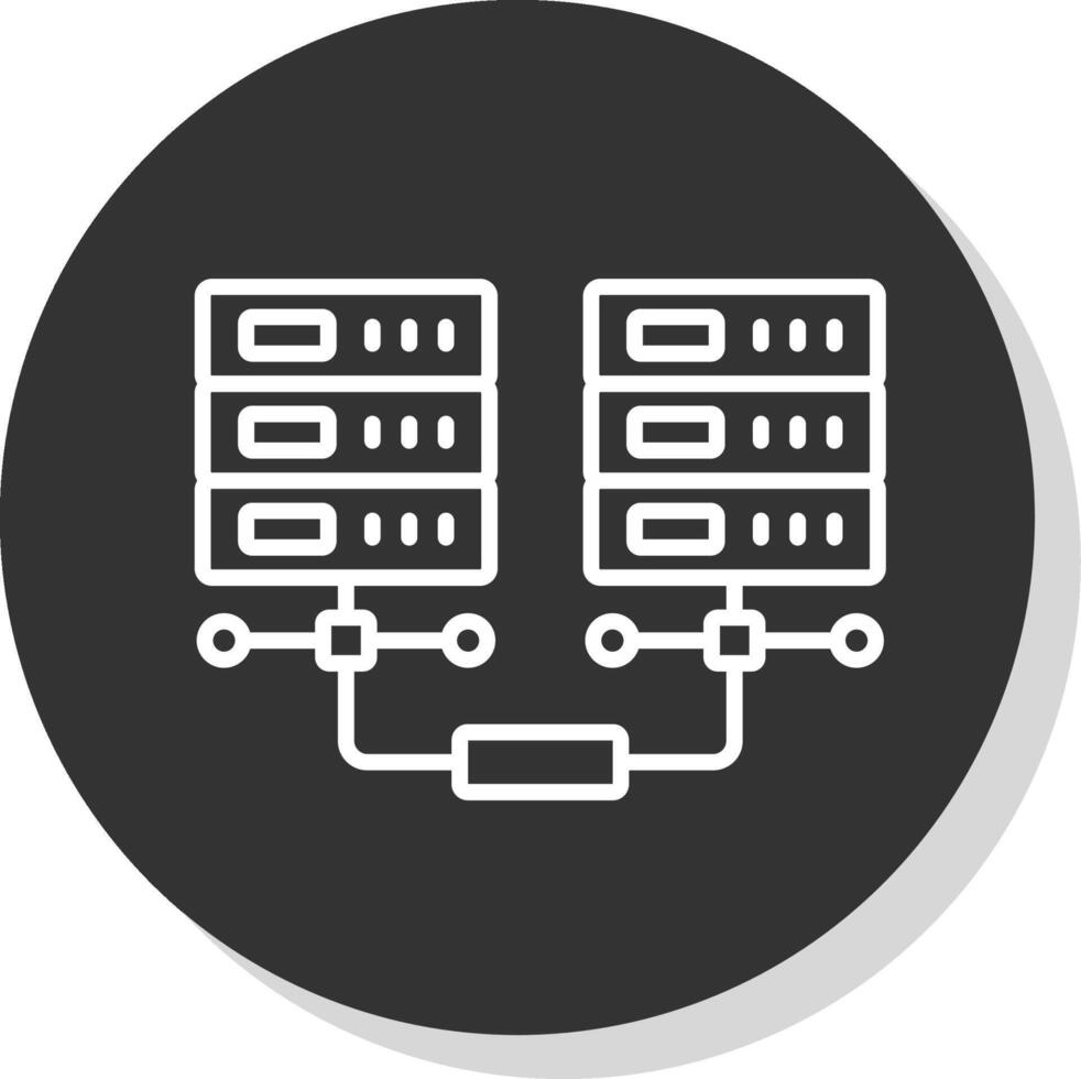 datos red línea sombra circulo icono diseño vector