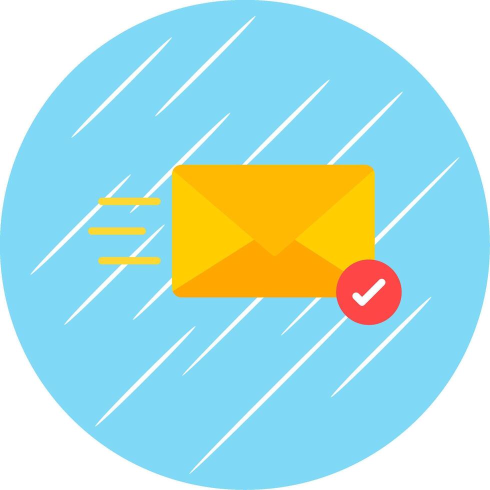 Email Flat Circle Icon Design vector