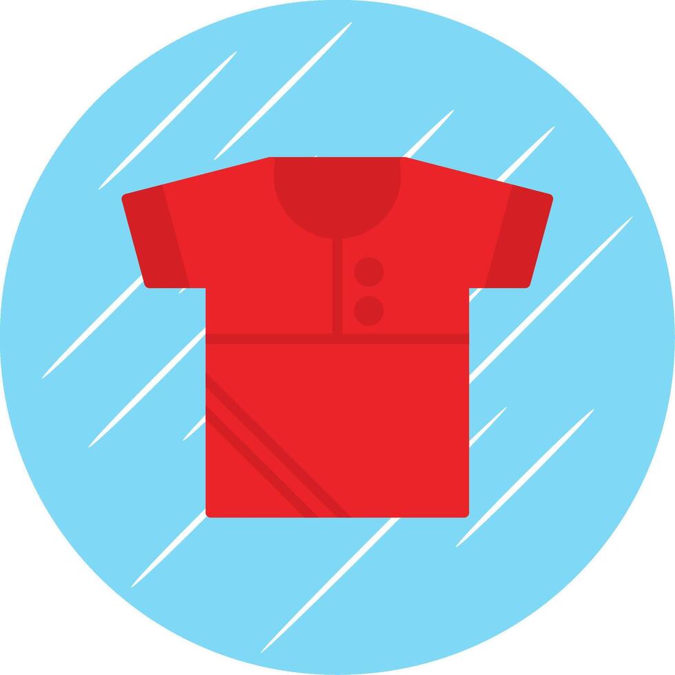 Shirt Flat Circle Icon Design vector