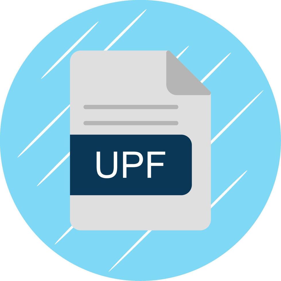 UPF File Format Flat Circle Icon Design vector